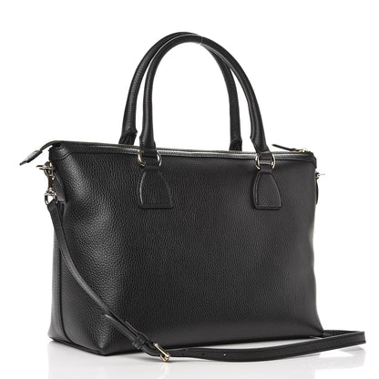 Gucci Dollar Calfskin GG Charm Satchel Black 4 of 10