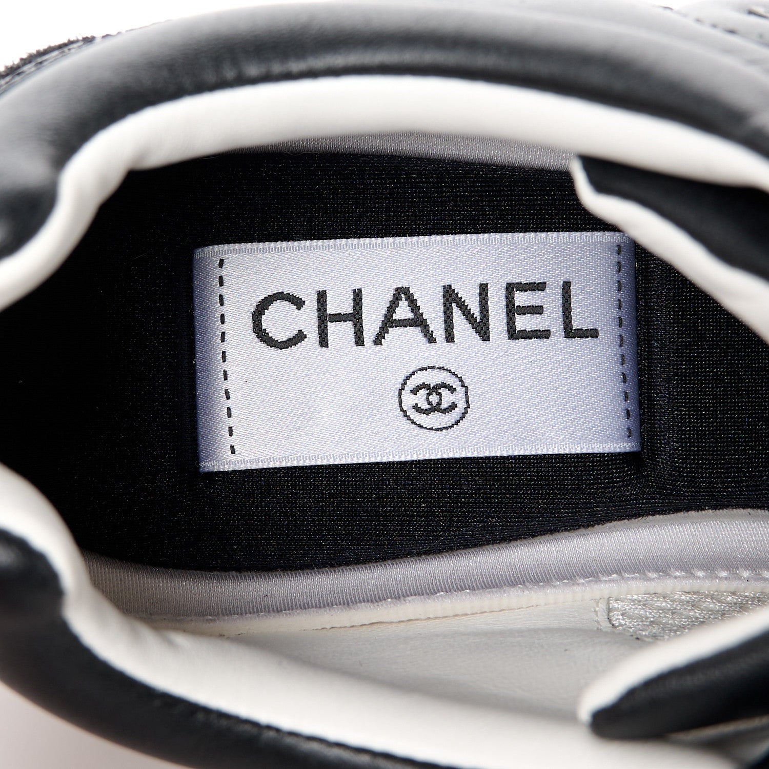 Chanel Calfskin CC Sneakers 35 Black 7 of 9