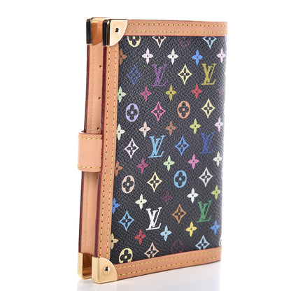 Louis Vuitton Monogram Multicolor Small Ring Agenda Cover Black 3 of 7