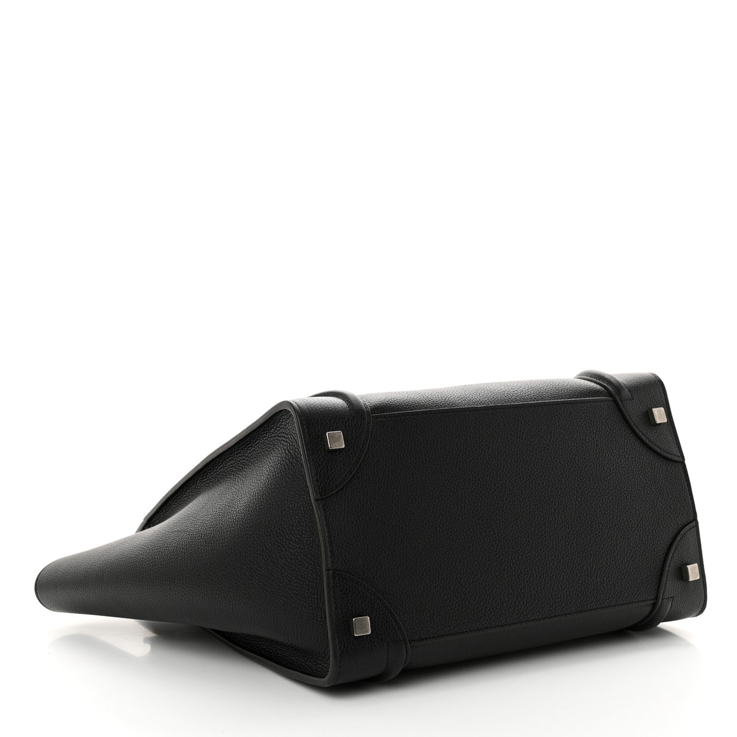 Drummed Calfskin Mini Luggage Black