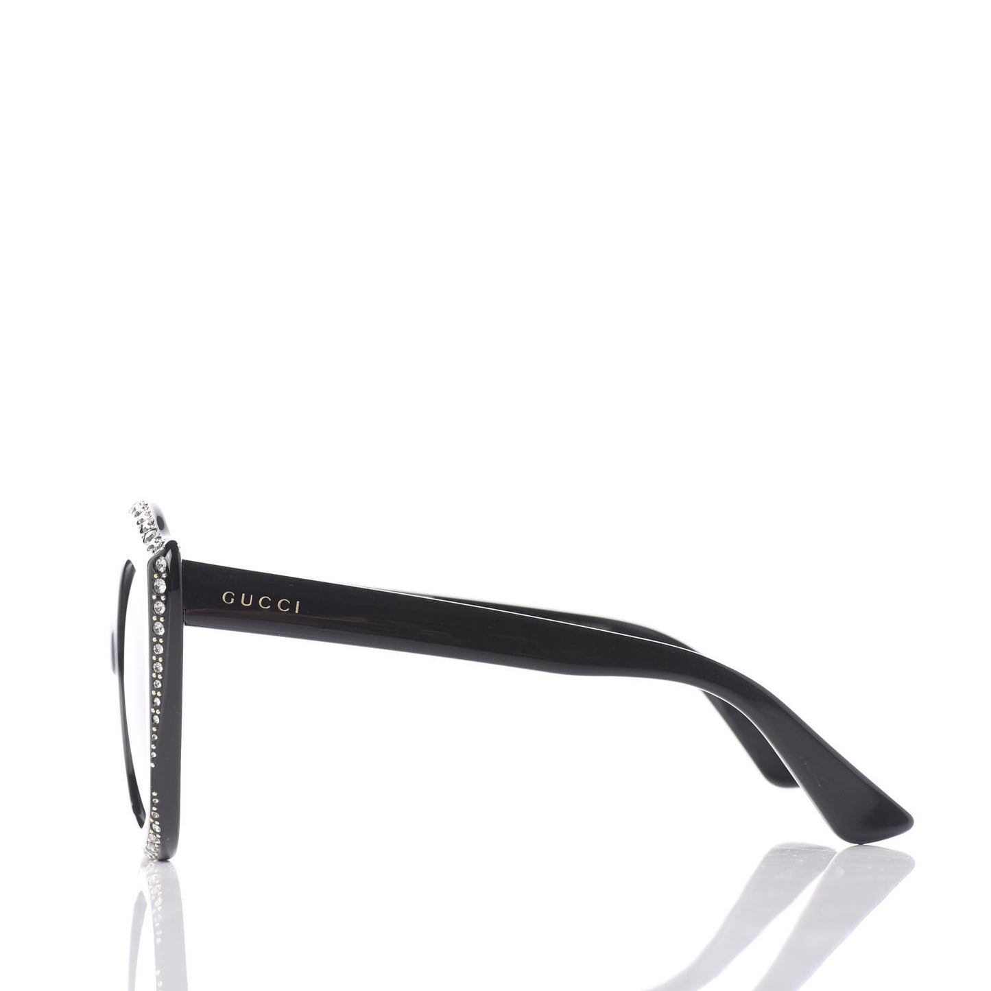 Crystal Cat Eye GG0118S Sunglasses Black