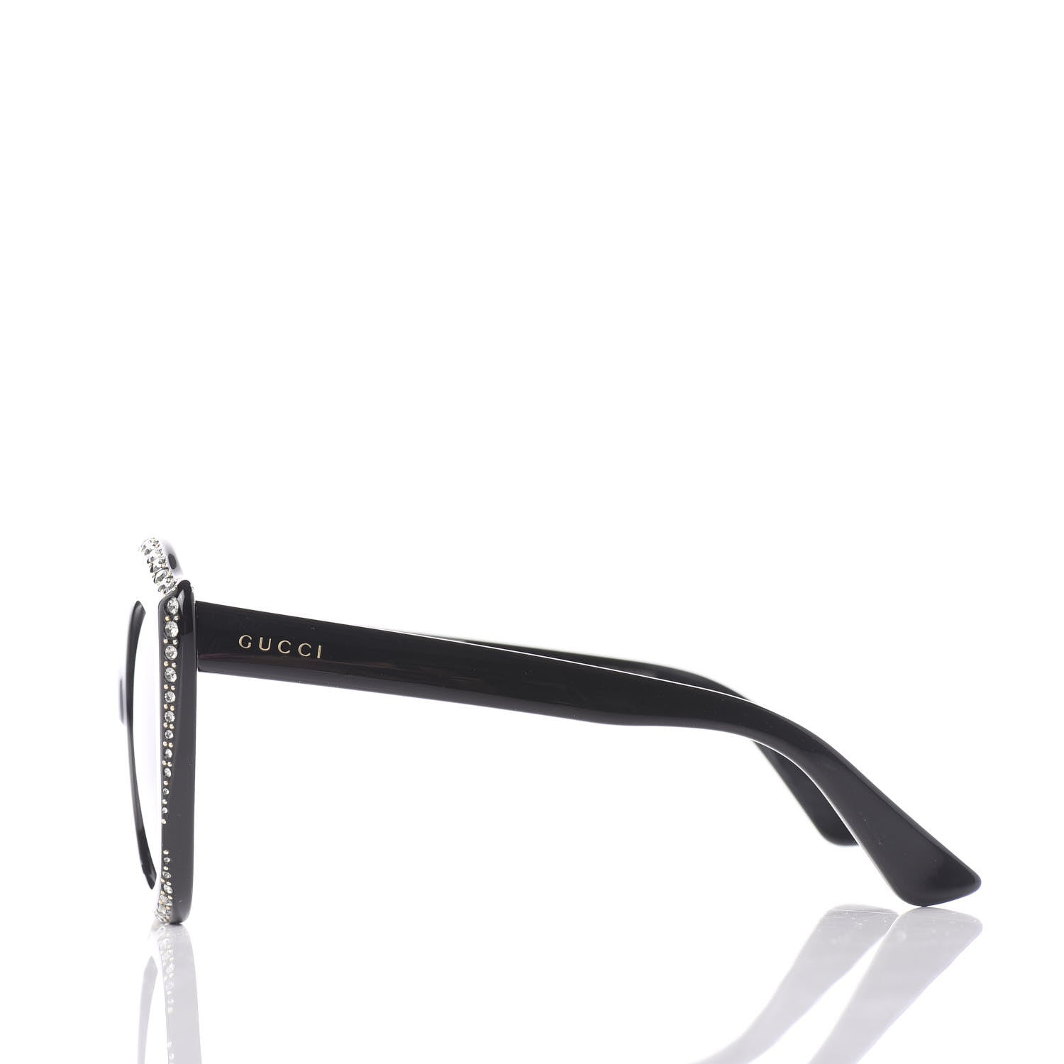 Gucci Crystal Cat Eye GG0118S Sunglasses Black 3 of 8