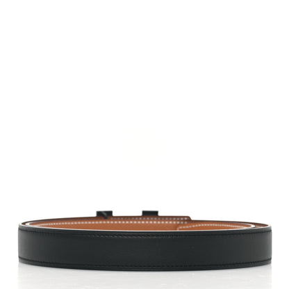 Hermes Swift Epsom Enamel 24mm Mini Constance H Belt 85 34 Black Gold 2 of 5