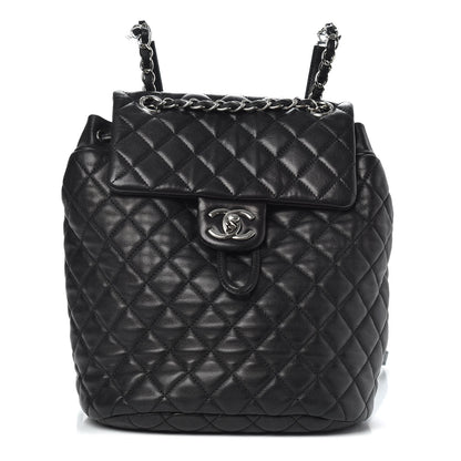 Chanel Calfskin Quilted Small Urban Spirit Backpack Black 1 of 12