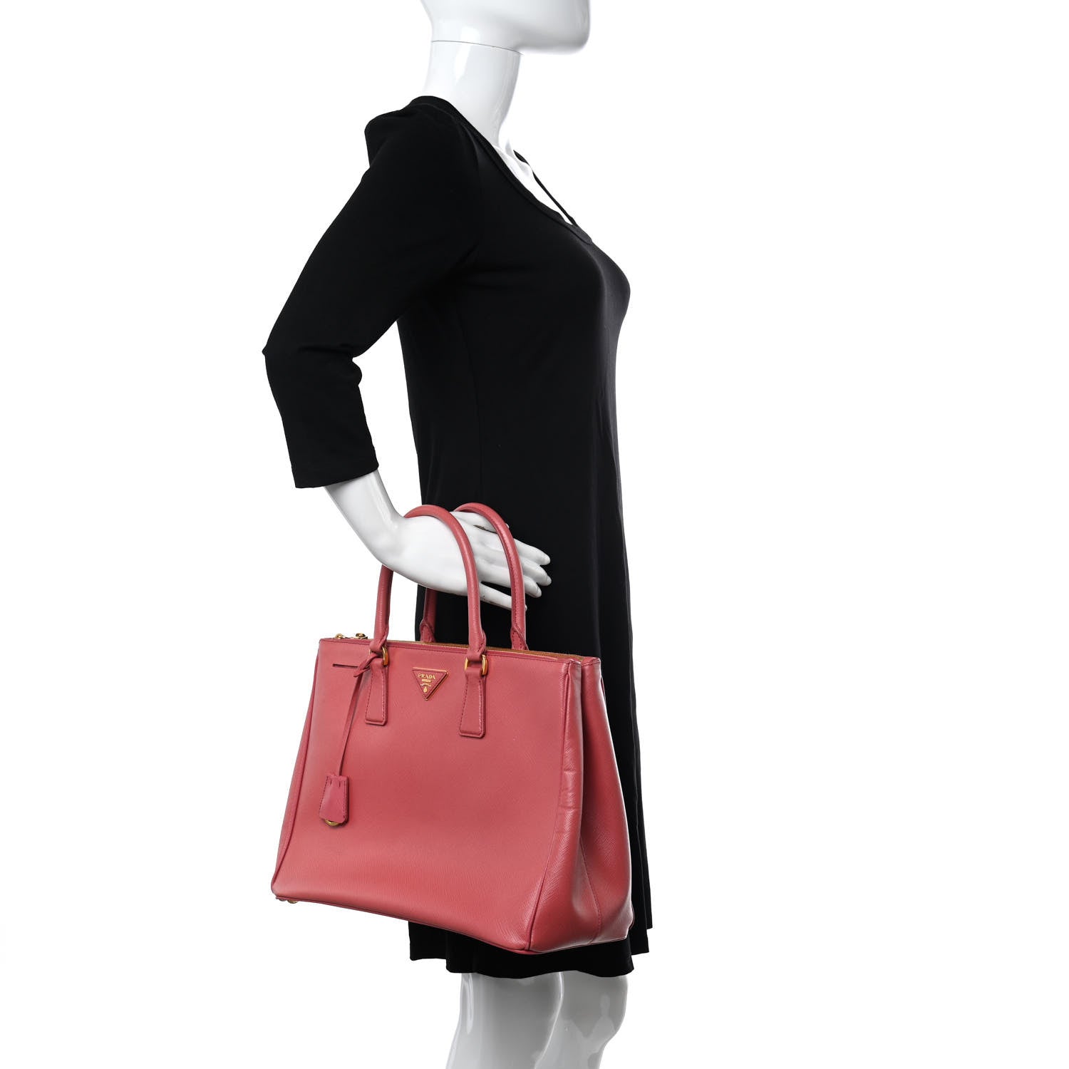 Prada Saffiano Medium Galleria Double Zip Tote Geranio 2 of 17
