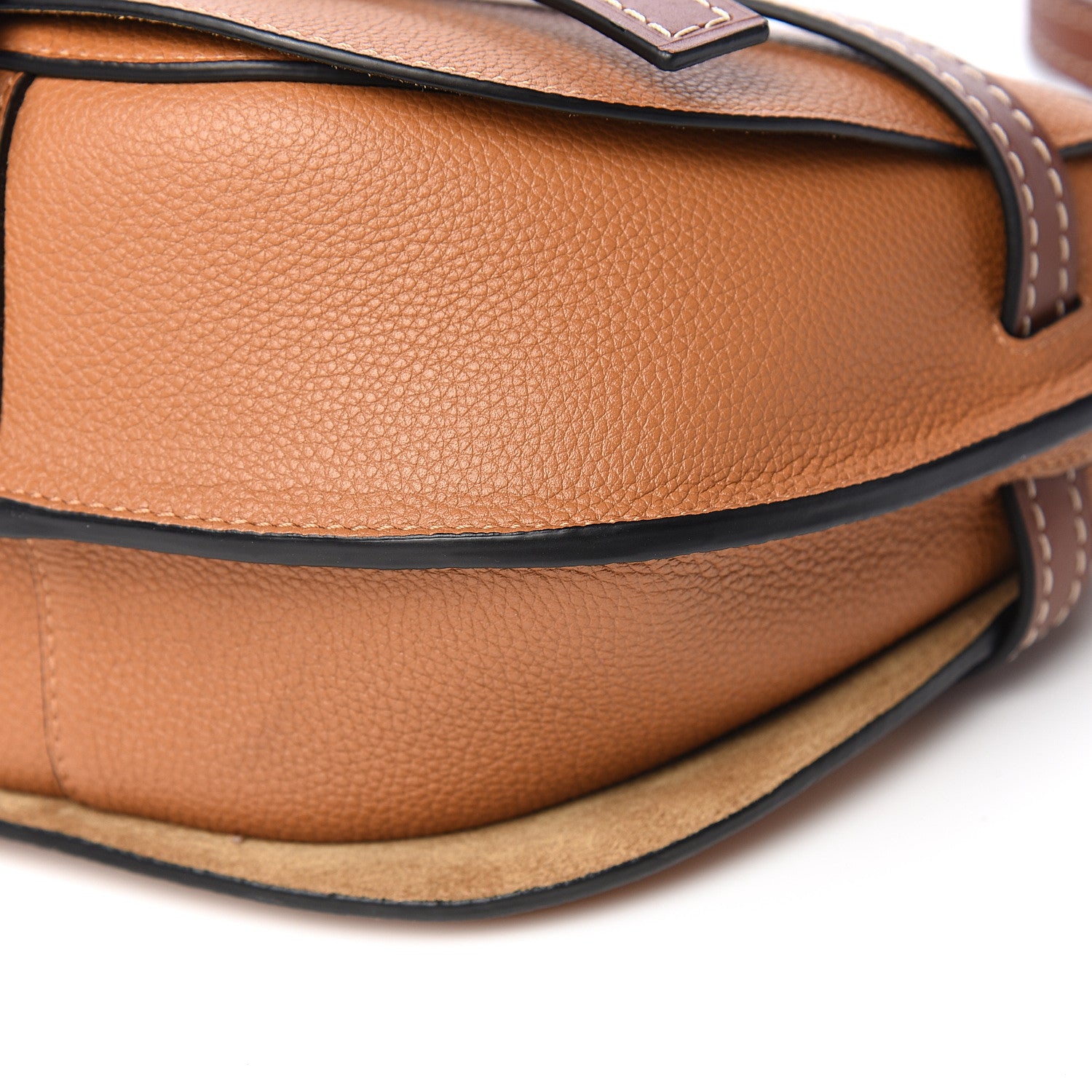 Loewe Grained Calfskin Small Gate Crossbody Bag Caramel Pecan 7 of 8