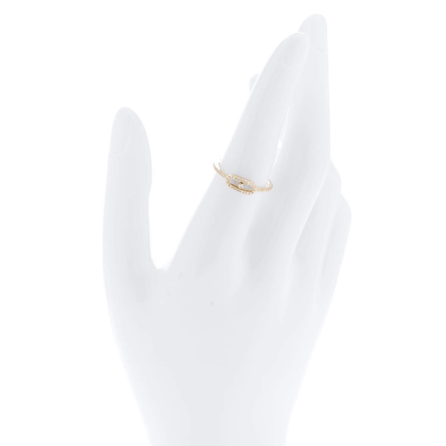 Messika 18K Yellow Gold Diamond Move Uno Pave Ring 54 7 2 of 6