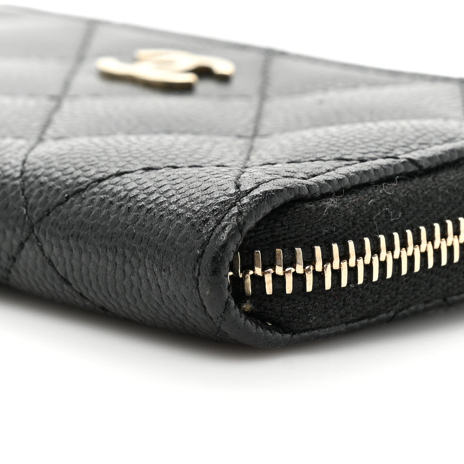 Chanel Caviar Quilted Zipped Key Holder Case Black 8 of 12