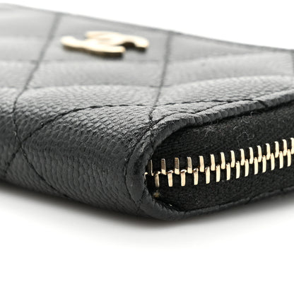 Chanel Caviar Quilted Zipped Key Holder Case Black 8 of 12