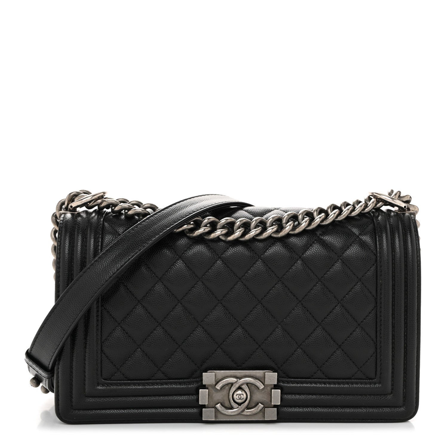 Chanel Caviar Quilted Medium Boy Flap Black 1 of 11