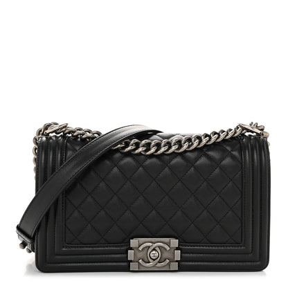 Chanel Caviar Quilted Medium Boy Flap Black 1 of 11