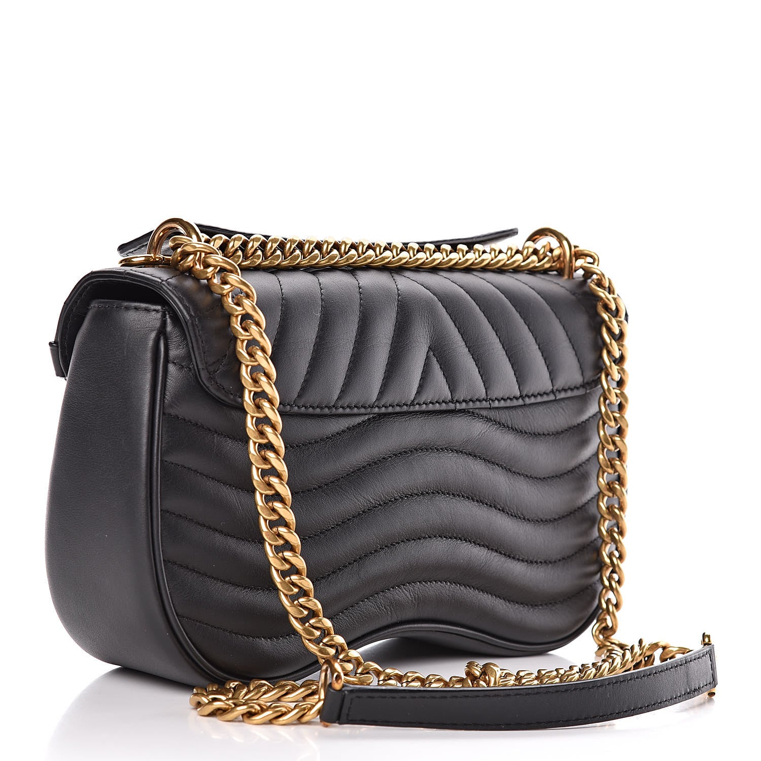 Louis Vuitton Calfskin New Wave Chain MM Black 3 of 14