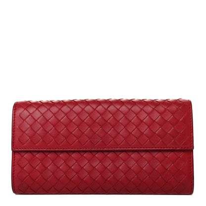 Bottega Veneta Nappa Intrecciato Continental Wallet Red 1 of 4