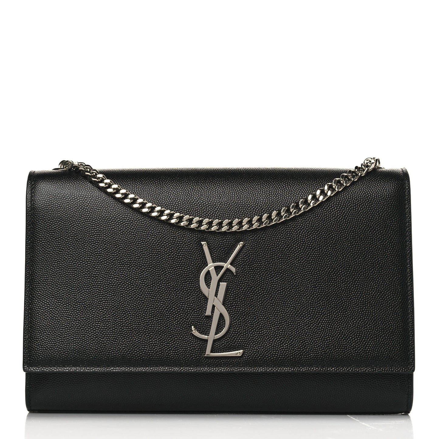 Grain De Poudre Medium Classic Monogram Kate Satchel Black