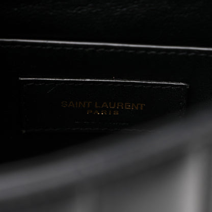 Saint Laurent Lambskin Matelasse Monogram Medium Vicky Chain Bag Black 6 of 9