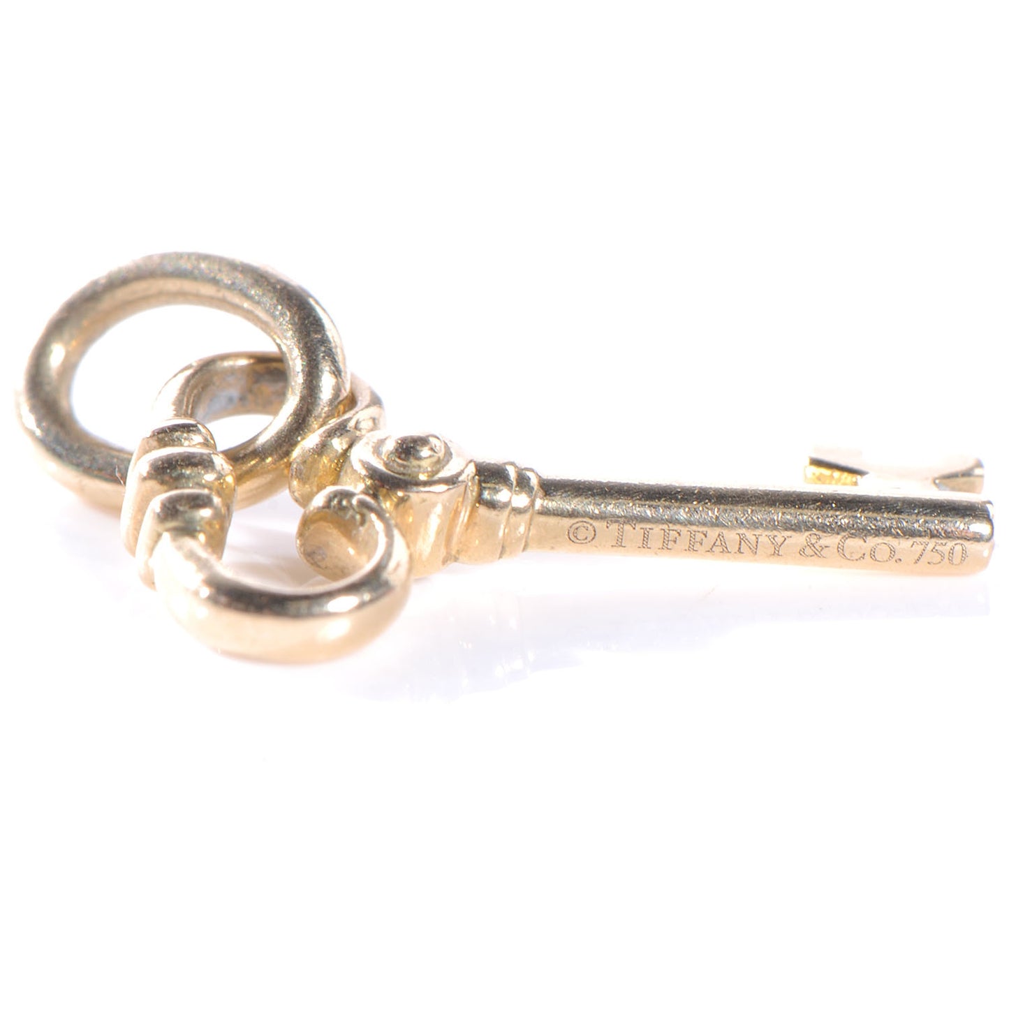 18k Yellow Gold Diamond Small Key Pendant