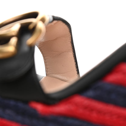 Gucci Lifford Calfskin Aitana Espadrille Platform 45/130mm Wedge Sandals 35 Black 10 of 11