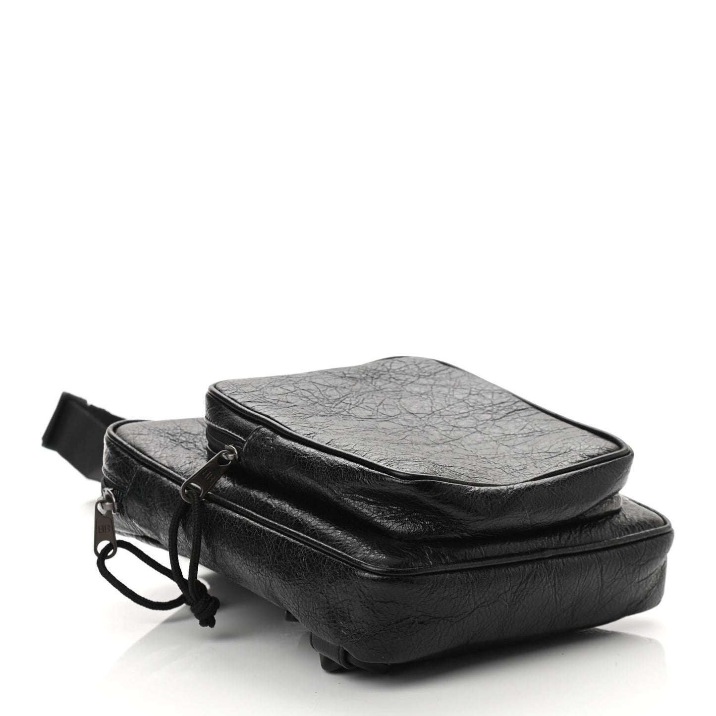 Agneau Logo Explorer Crossbody Messenger Bag Black