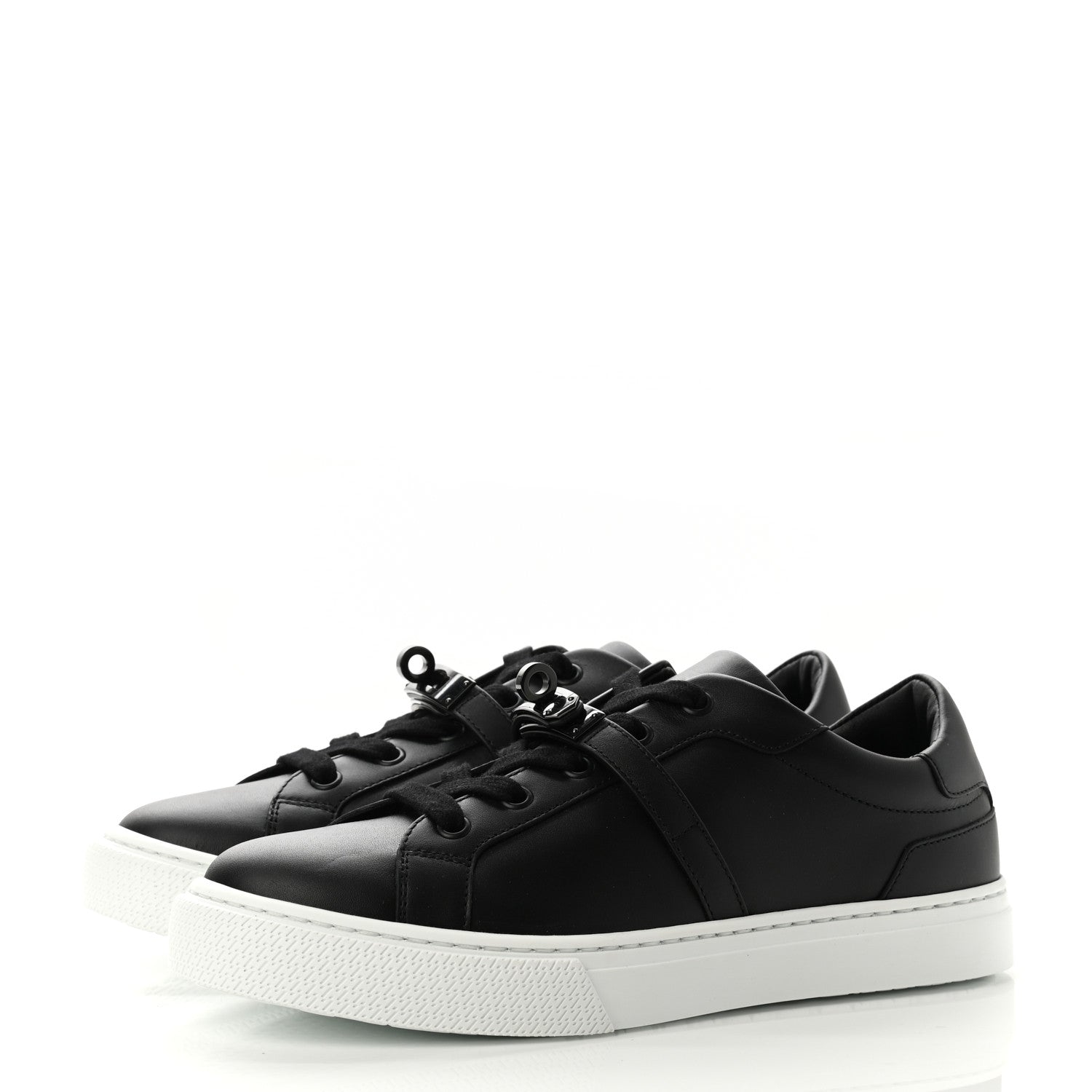 Hermes Calfskin Day Sneakers 37 Black 3 of 9