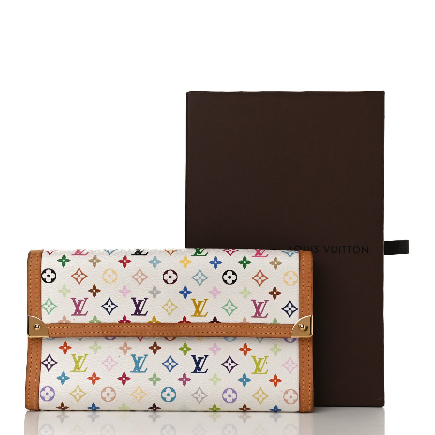 Louis Vuitton Monogram Multicolor Porte Tresor International Wallet White 9 of 9