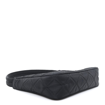 Prada Tessuto Nylon Stitched Shoulder Bag Black 4 of 10
