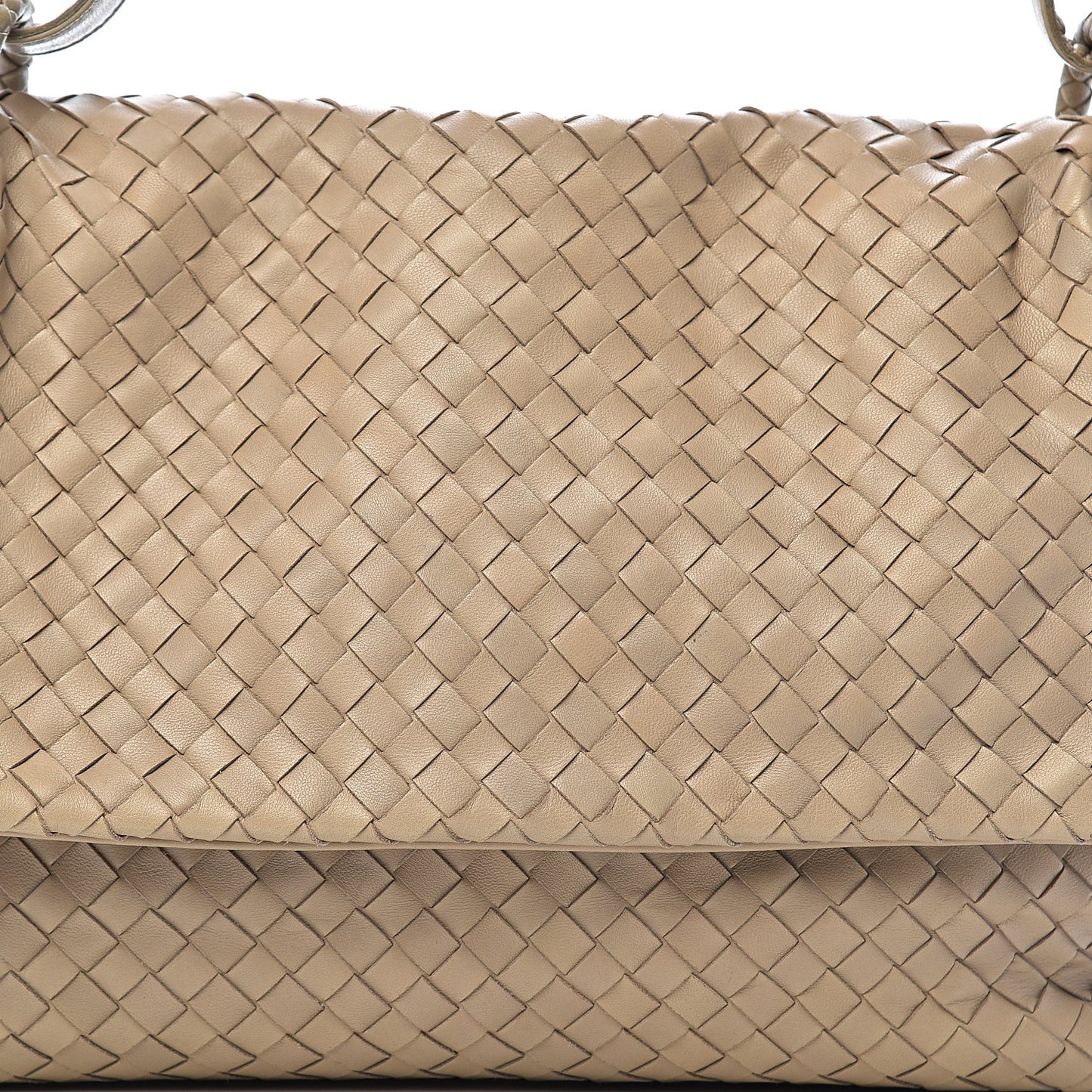 Nappa Intrecciato Flap Shoulder Bag Limo