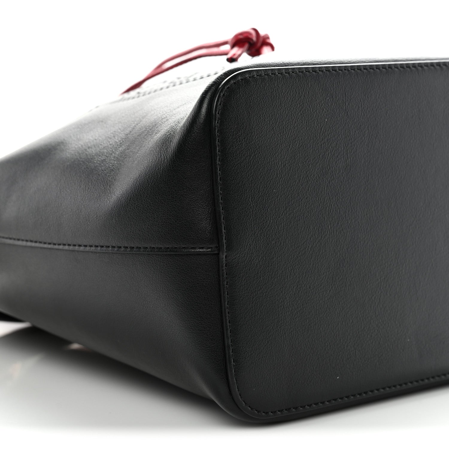 Fendi Vitello Grace F is Fendi Stamp Patch Perforated Small Mon Tresor Bucket Bag Black 8 of 9