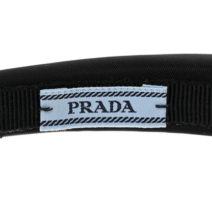 Prada Re-Nylon Triangle Logo Thin Headband Black 7 of 10