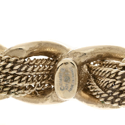 Chanel Lambskin CC Chain Hoop Earrings Gold 4 of 5