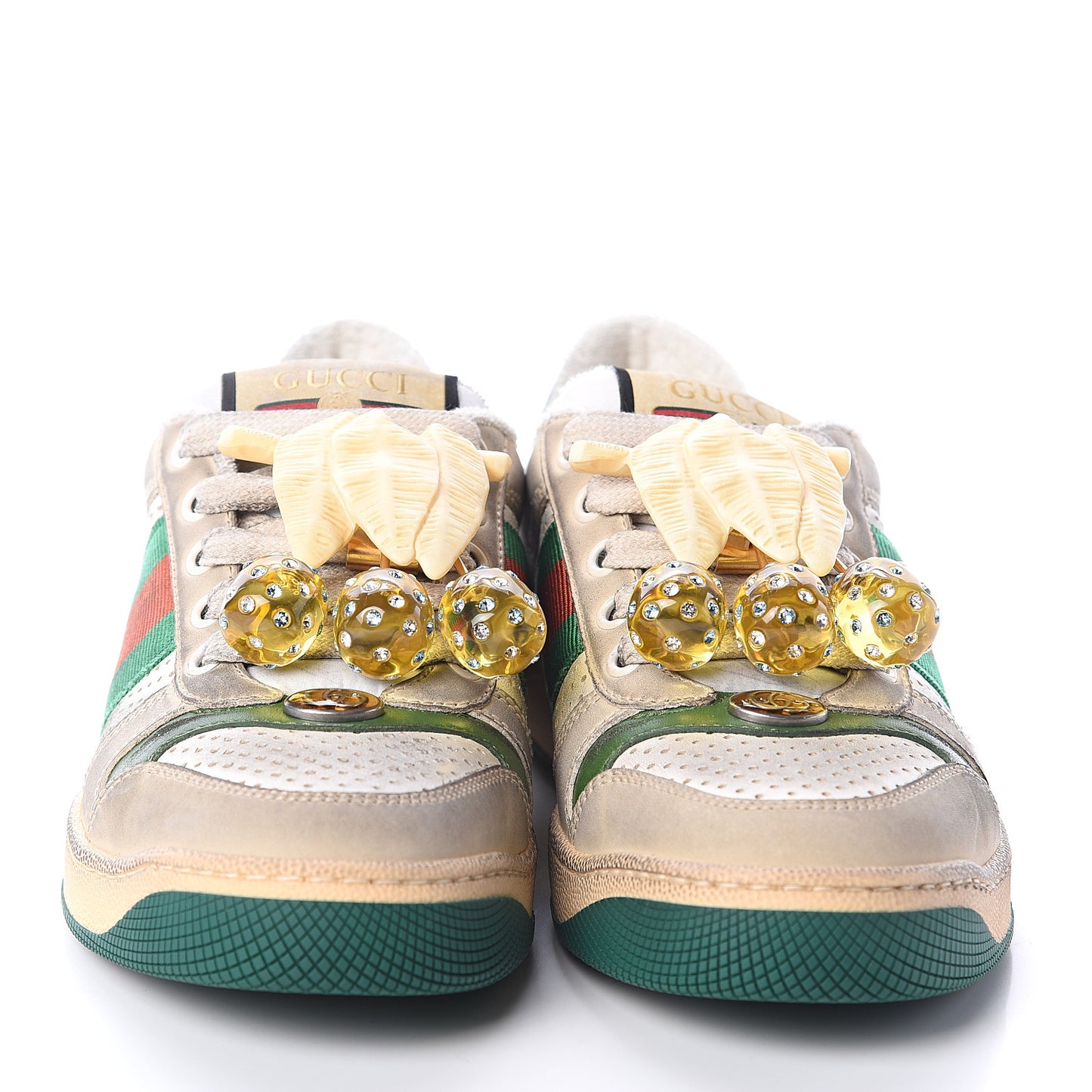 Nubuck Web Cherries Womens Screener Sneakers 35 Dusty Milk White Vintage Green
