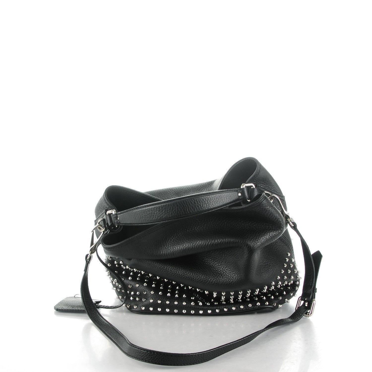 Burberry Calfskin Studded Medium Susanna Hobo Black 9 of 10