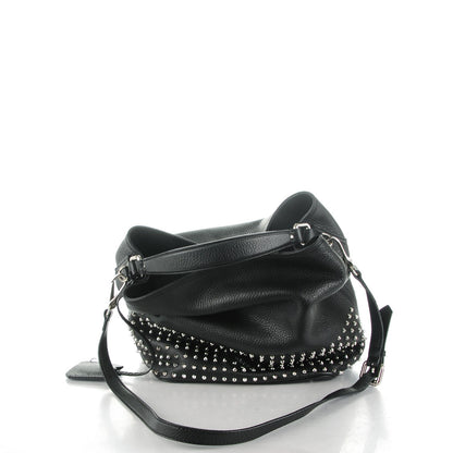 Burberry Calfskin Studded Medium Susanna Hobo Black 9 of 10