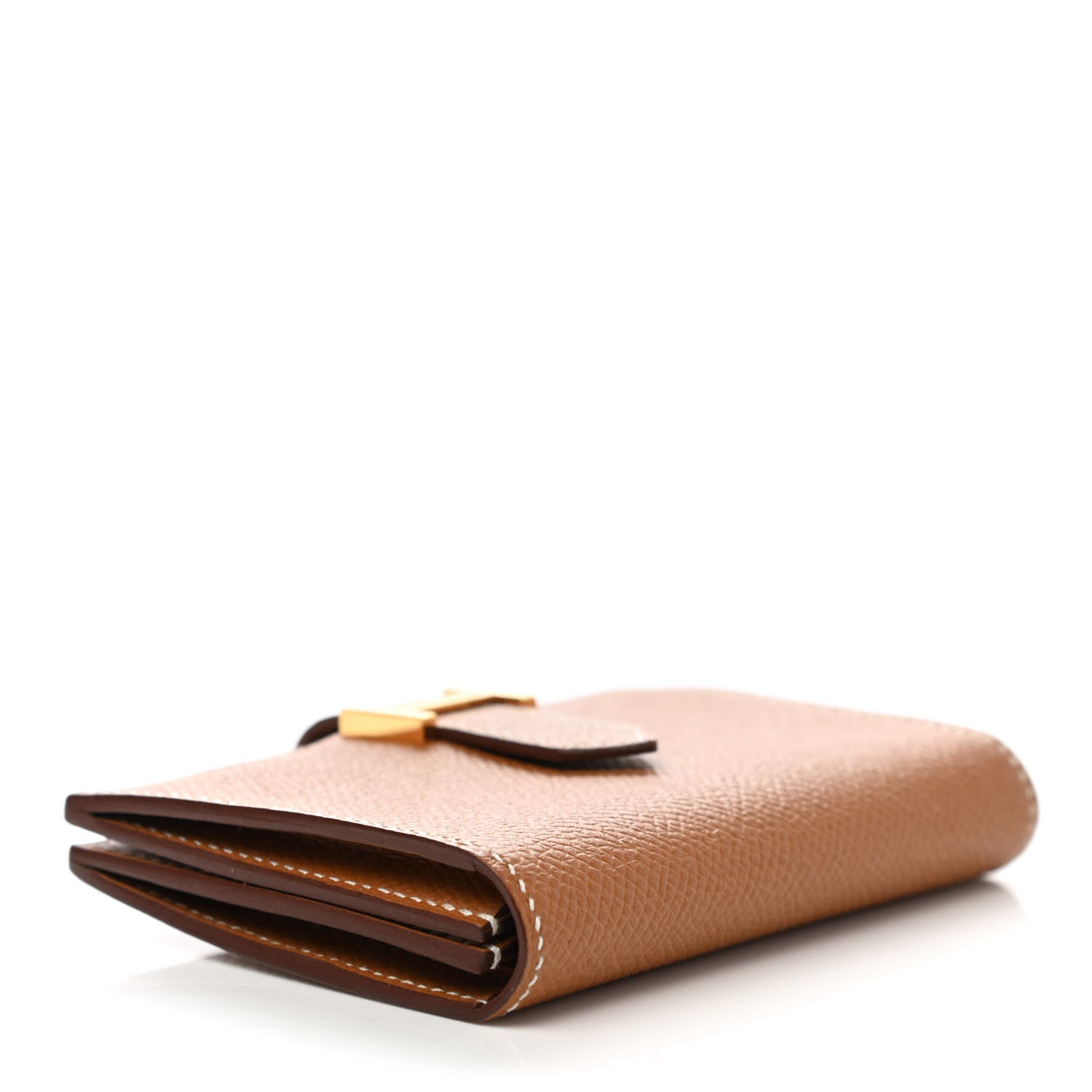 Hermes Epsom Bearn Card Holder Wallet Gold 4 of 9