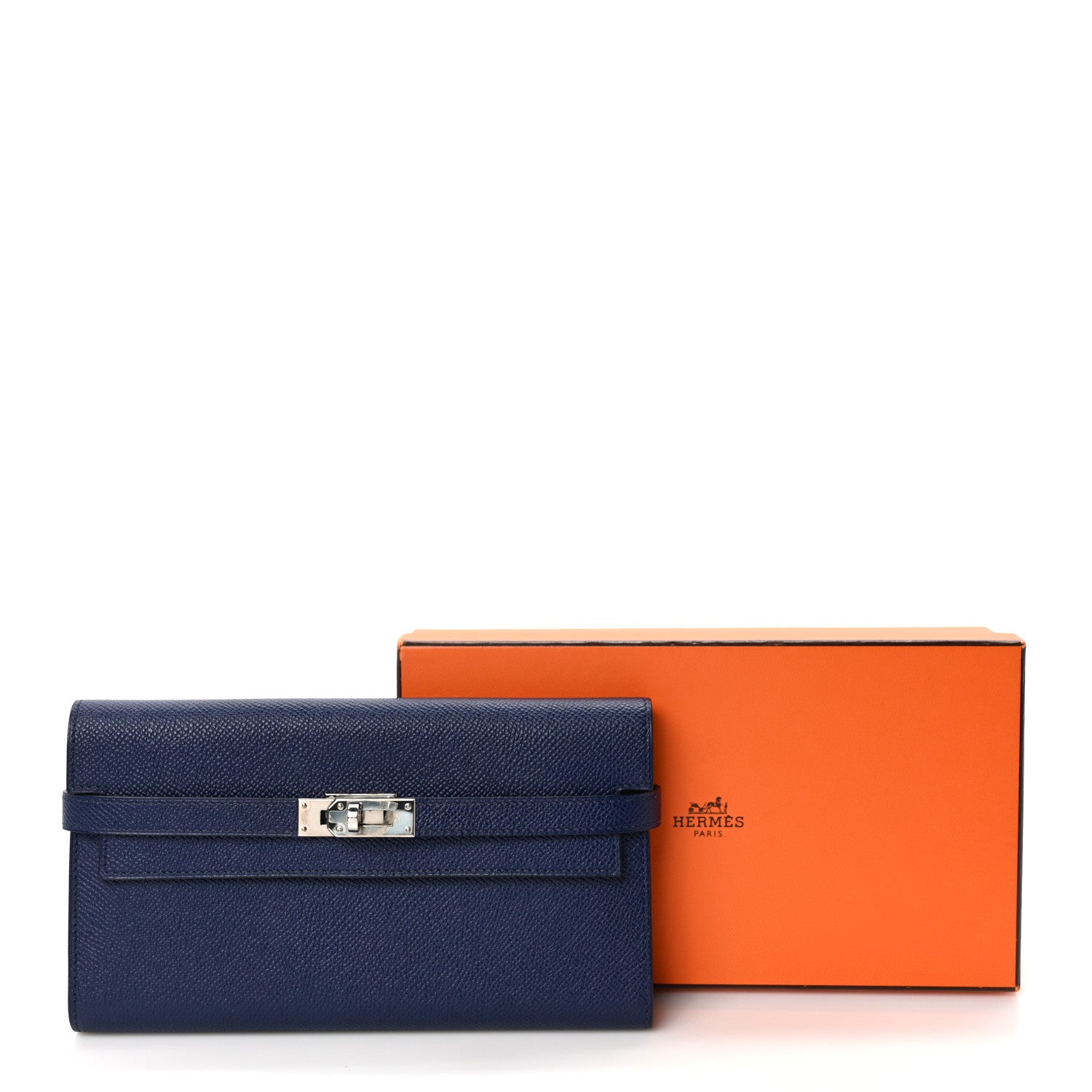 Hermes Epsom Kelly Longue Wallet Bleu Saphir 6 of 6