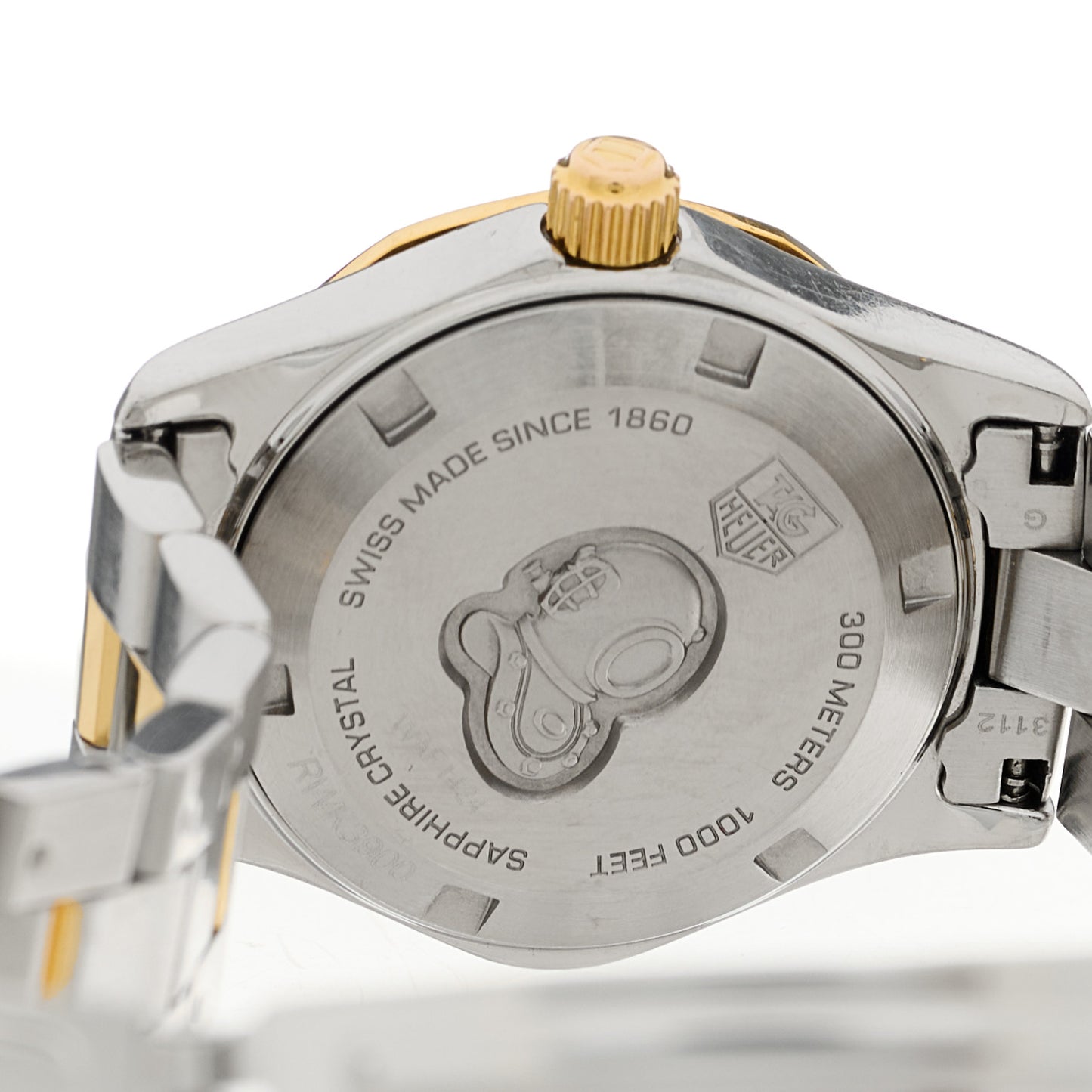Stainless Steel 18K Yellow Gold Mother of Pearl 27mm Aquaracer Quartz Watch WAF1424