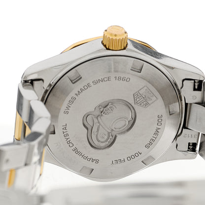 Tag Heuer Stainless Steel 18K Yellow Gold Mother of Pearl 27mm Aquaracer Quartz Watch WAF1424 4 of 4