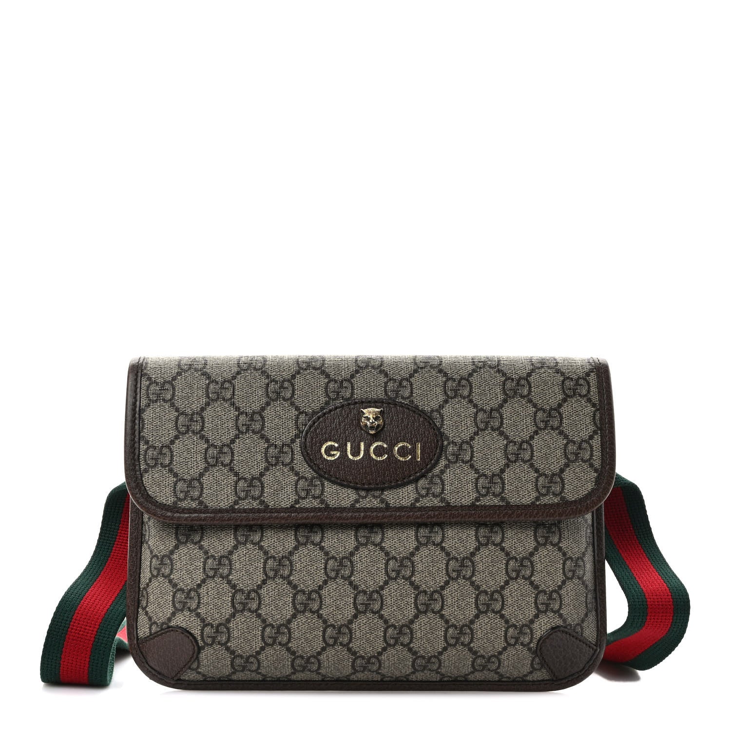 Gucci GG Supreme Monogram Neo Vintage Web Belt Bag Brown 1 of 9