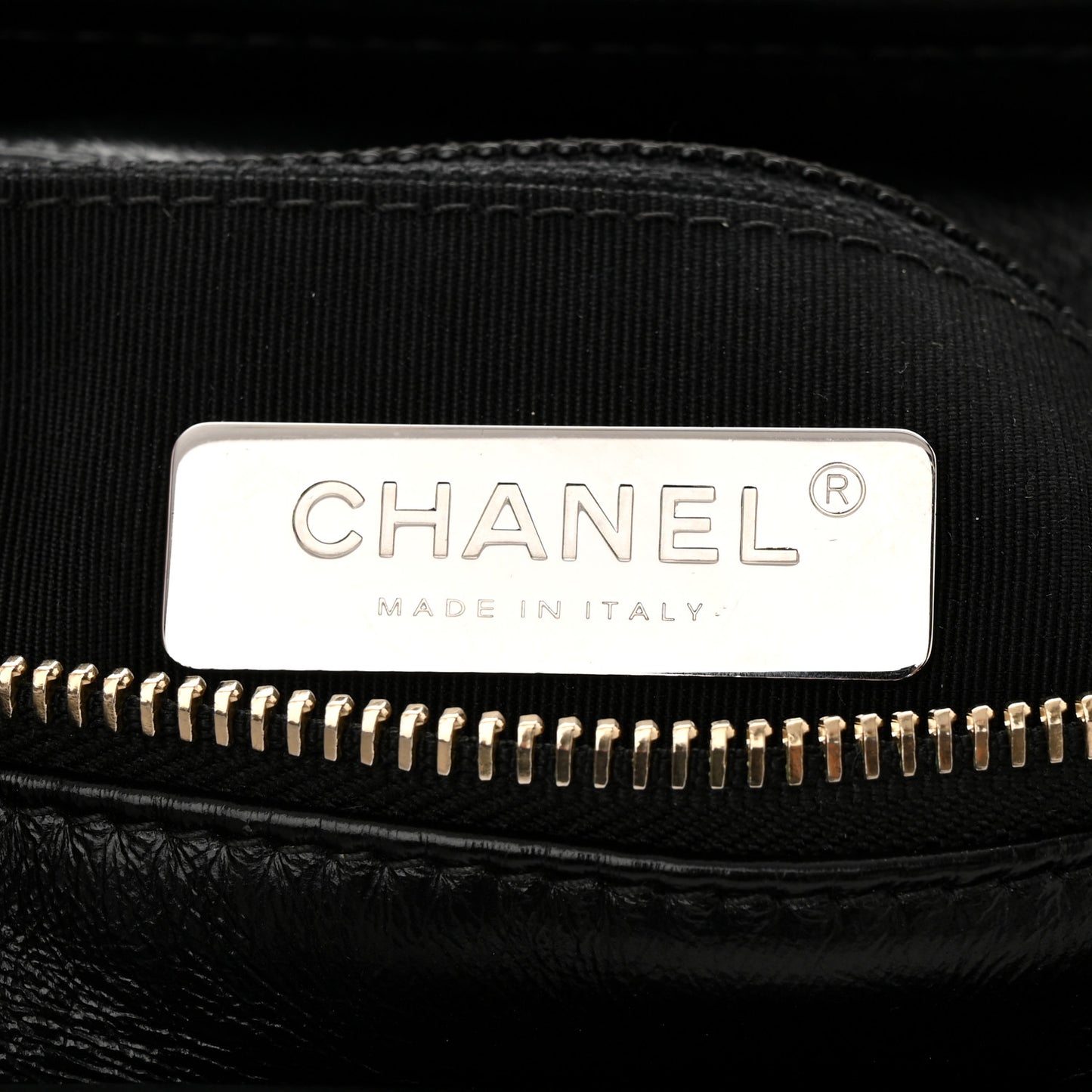 Calfskin Wool Felt Embossed Small Gabrielle Logo Hobo Black