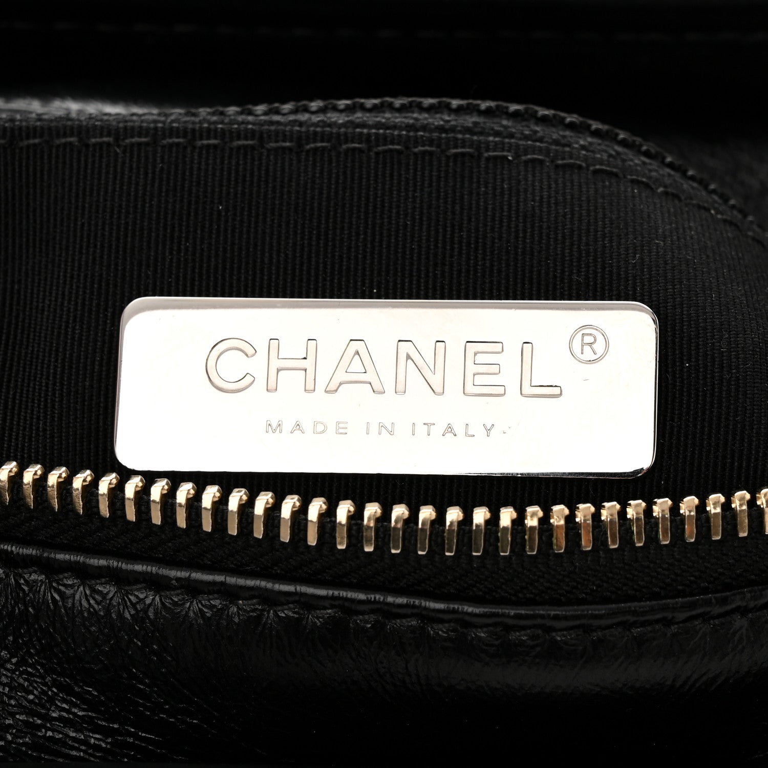 Chanel Calfskin Wool Felt Embossed Small Gabrielle Logo Hobo Black 6 of 10