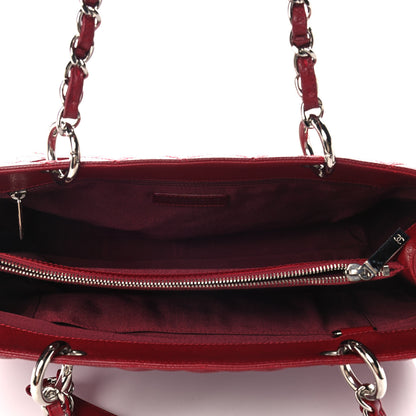Chanel Caviar Quilted Grand Shopping Tote GST Dark Red 4 of 9