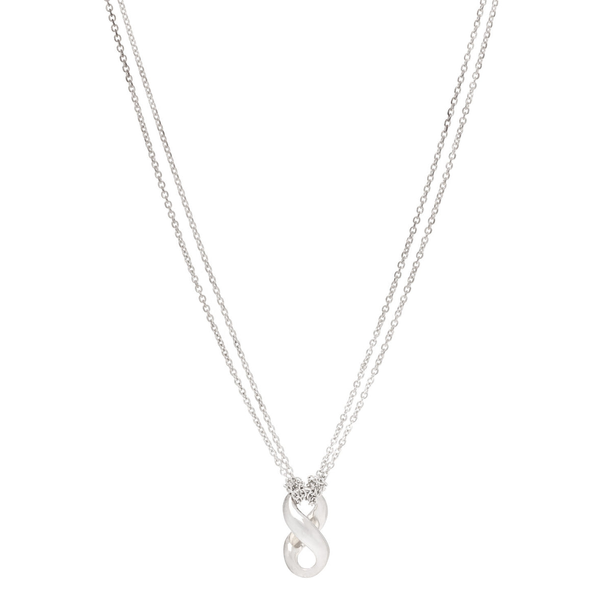 Sterling Silver Figure 8 Pendant Necklace