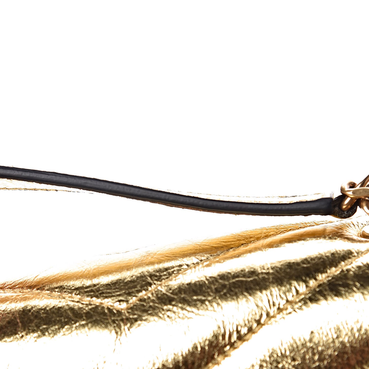Saint Laurent Metallic Calfskin Y Quilted Small Loulou Monogram Chain Satchel Gold 10 of 16