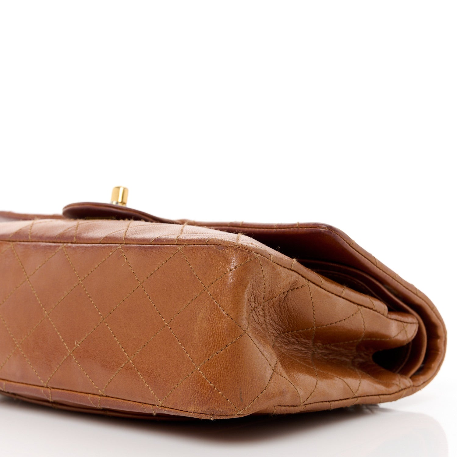 Chanel Lambskin Quilted Medium Double Flap Brown 11 of 20
