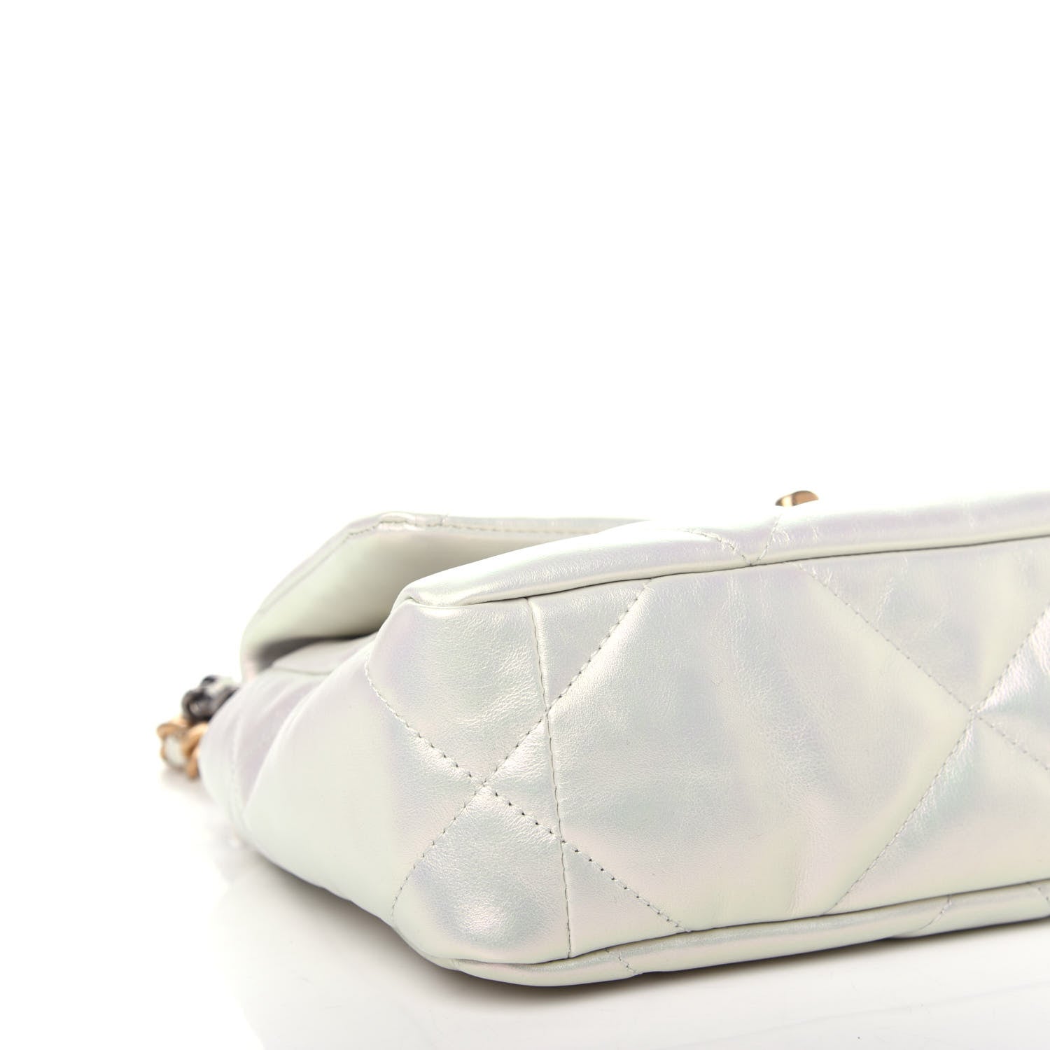 Chanel Iridescent Calfskin Quilted Medium Chanel 19 Flap White 8 of 11