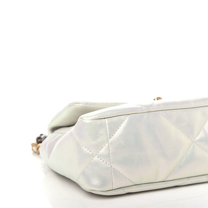 Chanel Iridescent Calfskin Quilted Medium Chanel 19 Flap White 8 of 11