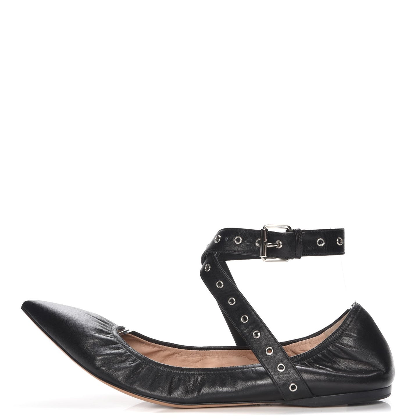Nappa Love Latch Ballerina Flats 40.5 Black