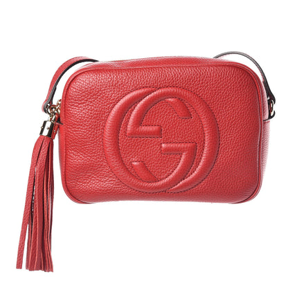 Gucci Pebbled Calfskin Small Soho Disco Bag Tabasco Red 1 of 13