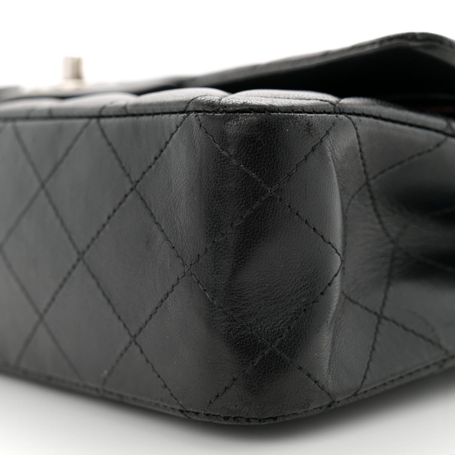 Chanel Lambskin Quilted Medium Double Flap Black 10 of 13