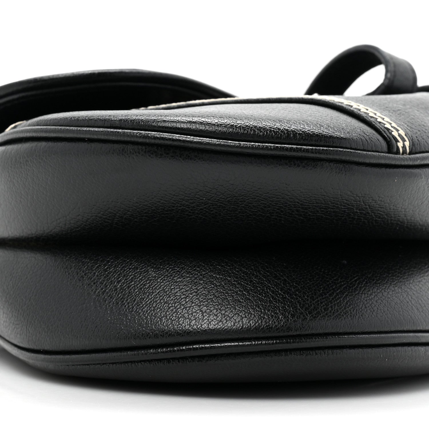 Christian Dior Shiny Goatskin Saddle Bag Black 9 of 9