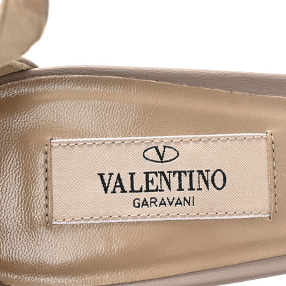 Valentino Garavani Patent Nappa Rockstud Ankle Wrap 100mm Pumps 40 Poudre 8 of 9